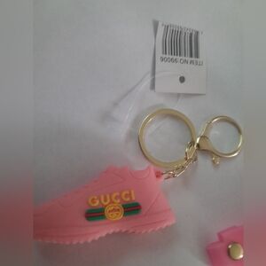 New Luxery Inspired 3D Sneaker Keychain/Clip (Wrist Band Removable) In Pink.NWT